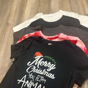 Set of festive holiday shirts